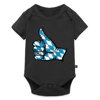 Bayern Flagge alles in Ordnung Symbol used - Baby Premium Kurzarmbody - Schwarz - Vorne