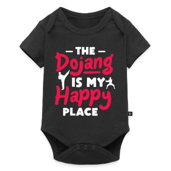 Le Dojang est mon lieu de bonheur Design pour un karaté - Body à manches courtes Premium Bébé - noir - Devant