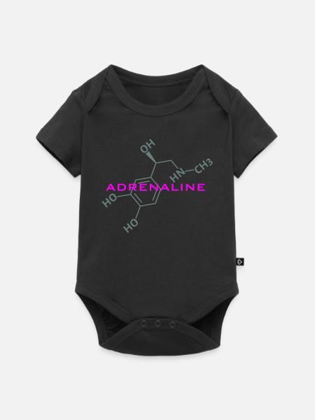 Adrenaline Strukturformel - Baby Premium Kurzarmbody - Schwarz
