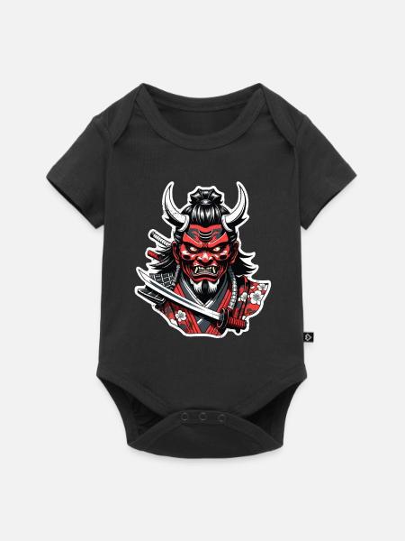 Samurai-Krieger - Japan - Dämon - Baby Premium Kurzarmbody - Schwarz