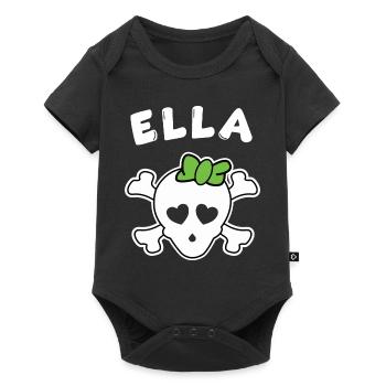 Pirate Ella Design pour les filles et les femmes - Body à manches courtes Premium Bébé - noir - Devant