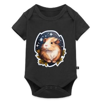 Christmas Guinea Pig - Baby Premium short-sleeve bodysuit - black - Front
