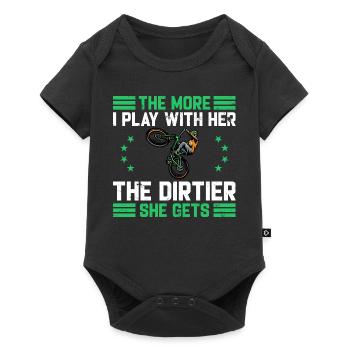Motocross Funny Saying Dentist Bill Dirt Bike - Baby Premium short-sleeve bodysuit - black - Front