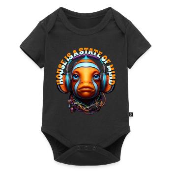 HOUSE IS A STATE OF MIND - Clownfish & Headphones! - Baby Premium short-sleeve bodysuit - black - Front