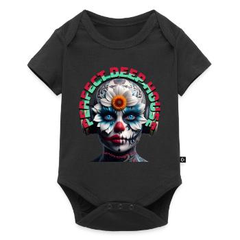 PERFECT DEEP HOUSE - Cool Creature with Headphones - Baby Premium short-sleeve bodysuit - black - Front