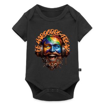 LE HARDCORE FREAK - Cool Dude with Headphones! - Baby Premium short-sleeve bodysuit - black - Front