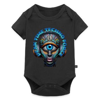 PEAK TIME TECHNO FORCE - Cool Cyclops & Headphones - Baby Premium short-sleeve bodysuit - black - Front