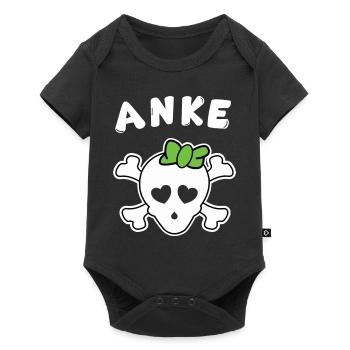 Piratin Anke Design für Mädchen und Frauen - Baby Premium Kurzarmbody - Schwarz - Vorne