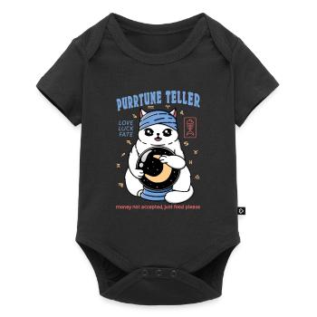 Cat Purrtune Teller - Baby Premium short-sleeve bodysuit - black - Front