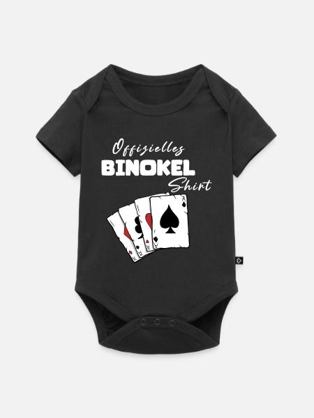 Binokel Offizielles Shirt - Baby Premium Kurzarmbody - Schwarz