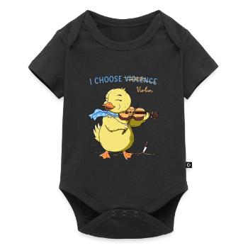 I Choose Violin - Baby Premium short-sleeve bodysuit - black - Front
