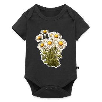 Chamomile 7 Flowers - Baby Premium short-sleeve bodysuit - black - Front