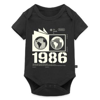 Vintage 1986 Retro Birthday Gift 1986 - Baby Premium short-sleeve bodysuit - black - Front