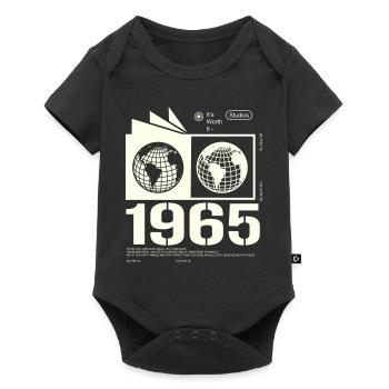 Vintage 1965 Retro Birthday Gift 1965 - Baby Premium short-sleeve bodysuit - black - Front