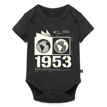 Cadeau d’anniversaire rétro vintage 1953 1953 - Body à manches courtes Premium Bébé - noir - Devant