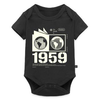 Vintage 1959 Retro Birthday Gift 1959 - Baby Premium short-sleeve bodysuit - black - Front