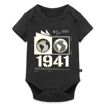 Jahrgang 1941 Retro Geburtstag Geschenk 1941 - Baby Premium Kurzarmbody - Schwarz - Vorne