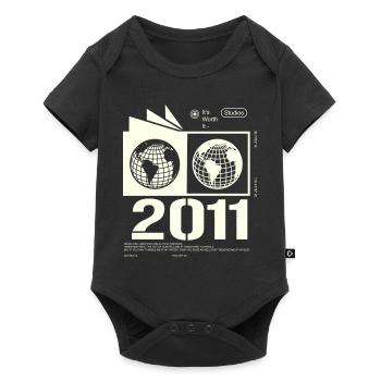 Vintage 2011 Retro Birthday Gift 2011 - Baby Premium short-sleeve bodysuit - black - Front