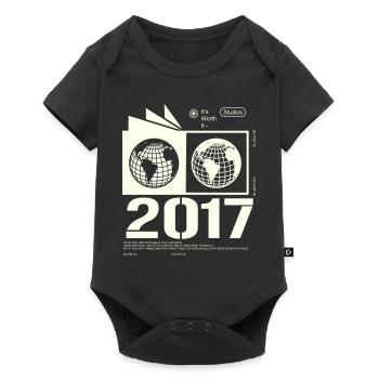 Vintage 2017 Retro Birthday Gift 2017 - Baby Premium short-sleeve bodysuit - black - Front