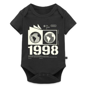 Vintage 1998 Retro Birthday Gift 1998 - Baby Premium short-sleeve bodysuit - black - Front