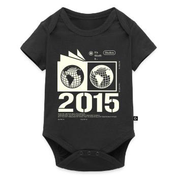 Vintage 2015 Retro Birthday Gift 2015 - Baby Premium short-sleeve bodysuit - black - Front