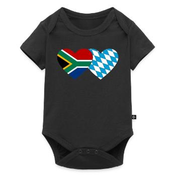 Afrique du Sud Bavaria Flag Heart - Body à manches courtes Premium Bébé - noir - Devant