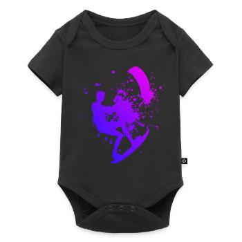 Kitesurf Kitesurf Cerf-volant Femmes Hommes Kitesurf - Body à manches courtes Premium Bébé - noir - Devant