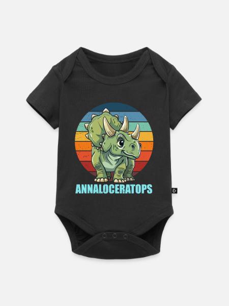 Annaloceratops Anna Triceratops - Baby Premium Kurzarmbody - Schwarz