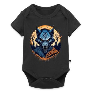 Gruseliges Halloween-partykostüm Werwolf - Baby Premium short-sleeve bodysuit - black - Front