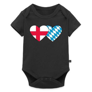 Drapeau de l’Angleterre et du Bayern - Body à manches courtes Premium Bébé - noir - Devant