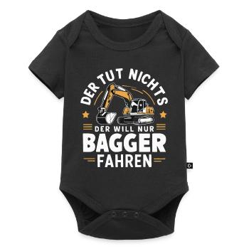 Excavator Driver Construction Worker Construction Site Construction Machine - Baby Premium short-sleeve bodysuit - black - Front