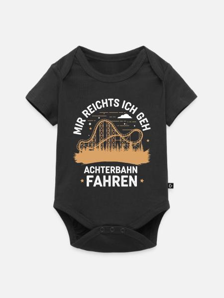 Achterbahn Freizeitpark Roller Coaster - Baby Premium Kurzarmbody - Schwarz