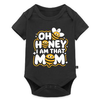 honey bee beekeeper bees bee - Baby Premium short-sleeve bodysuit - black - Front