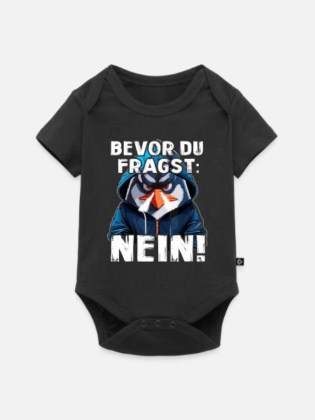Bevor Du Fragst Nein - Baby Premium Kurzarmbody - Schwarz