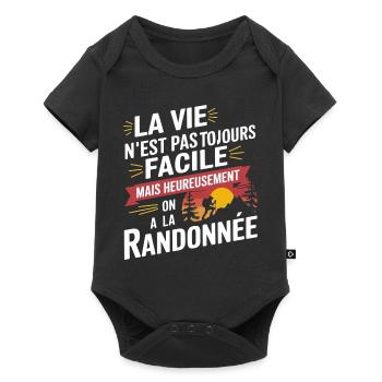 Heureusement on a la randonnée - Body à manches courtes Premium Bébé - noir - Devant