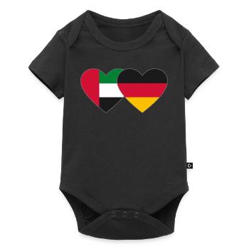 United Arab Emirates Germany Heart - Baby Premium short-sleeve bodysuit - black - Front