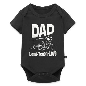 Dad Lead teach love - Baby Premium short-sleeve bodysuit - black - Front