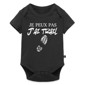Ich kann nicht, ich habe eine Spur - Baby Premium Kurzarmbody - Schwarz - Vorne