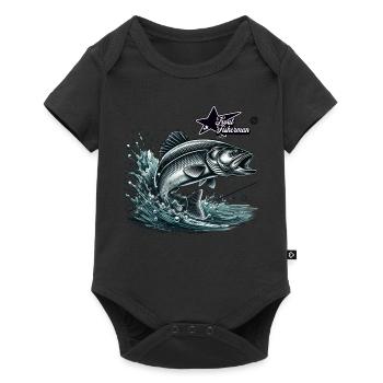 Trout Fisherman - Baby Premium short-sleeve bodysuit - black - Front