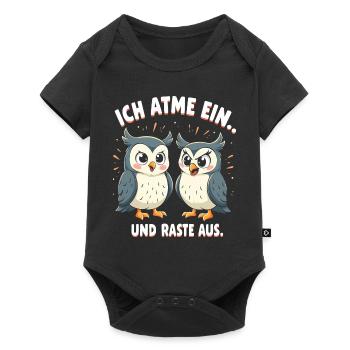 ich atme ein und raste aus lustige - Baby Premium Kurzarmbody - Schwarz - Vorne