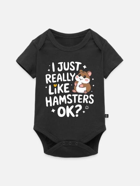 Hamster - Baby Premium Kurzarmbody - Schwarz