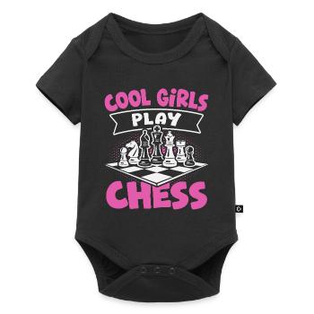 Chess Player Cool Girls Play Chess - Baby Premium short-sleeve bodysuit - black - Front