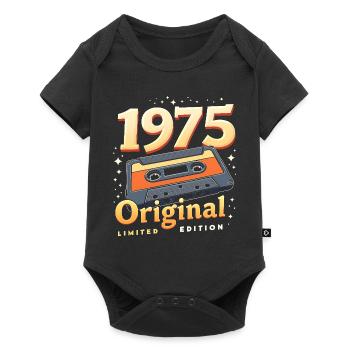 50th Birthday Man Woman 50 Years 1975 Gift - Baby Premium short-sleeve bodysuit - black - Front