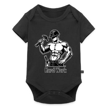 Topless construction worker - Hard Work Design - Baby Premium short-sleeve bodysuit - black - Front
