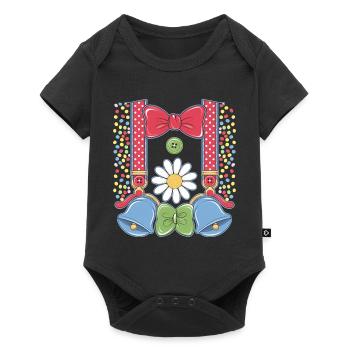 Faschingskostüm Damen Männer Clown Karneval - Baby Premium Kurzarmbody - Schwarz - Vorne