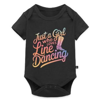 Line Dancing Tanzen Tänzer - Baby Premium Kurzarmbody - Schwarz - Vorne