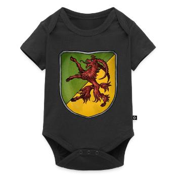 Wappen roter Ziegenbock - Baby Premium Kurzarmbody - Schwarz - Vorne