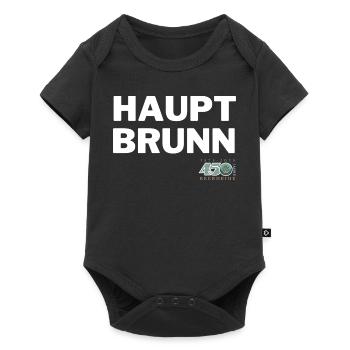 HAUPTBRUNN - Baby Premium Kurzarmbody - Schwarz - Vorne