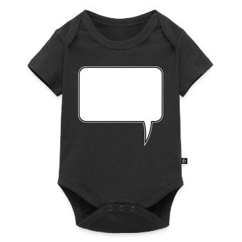 Speech bubble rectangle design - Baby Premium short-sleeve bodysuit - black - Front