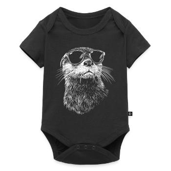 Cool Otter Sunglasses Summer Beach - Baby Premium short-sleeve bodysuit - black - Front